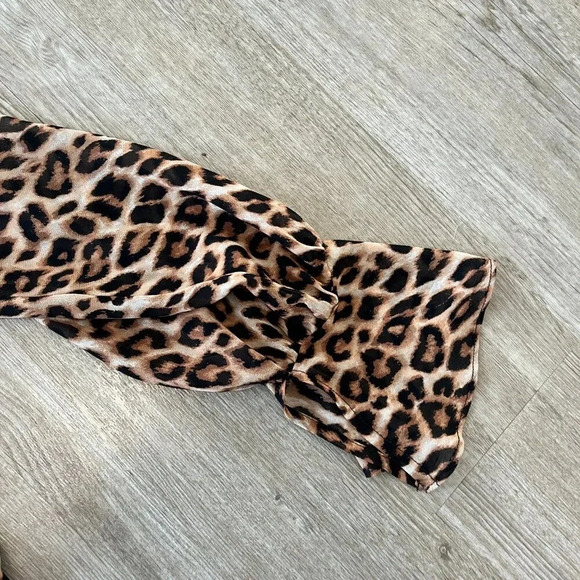 Womens Forever 21 Cheetah/Leopard Sheer Blouse - M - Picture 3 of 6